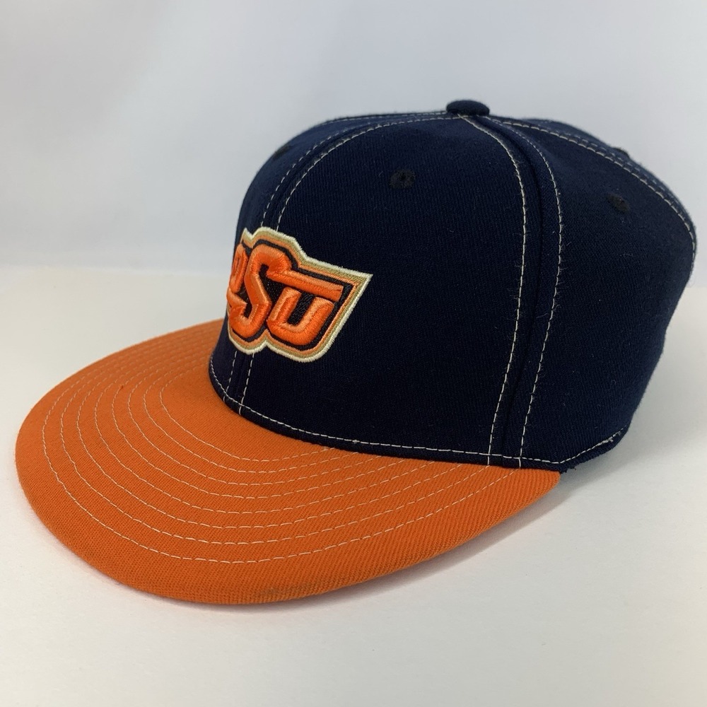 OSU Cowboys Hat Oklahoma State Orange Black L/XL Stretch Baseball Cap TOW King - Picture 2 of 16